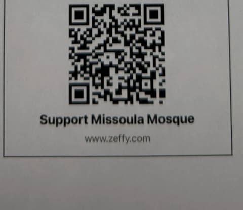 Card & Digital Wallet donation QR code for Missoula Islamic Society
